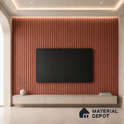 Copper 10 ft x 0.45 ft (3060x140 mm) Pyramid Design Interior & Exterior Wall & Ceiling Panel - 14 mm | Suitable for Balcony, Facade & Open Area | Width is Subjected to 5% Variation