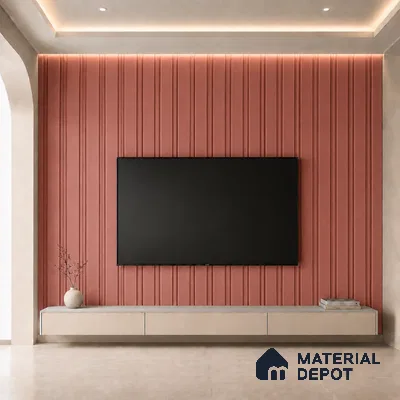 Copper 10 ft x 0.5 ft (3060x150 mm) Linea Design Interior & Exterior Wall & Ceiling Panel - 15 mm | Suitable for Balcony, Facade & Open Area | Width is Subjected to 5% Variation