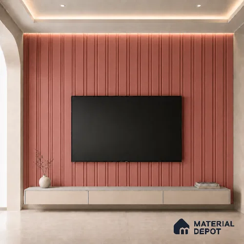 Copper 10 ft x 0.5 ft (3060x150 mm) Linea Design Interior & Exterior Wall & Ceiling Panel - 15 mm | Suitable for Balcony, Facade & Open Area | Width is Subjected to 5% Variation