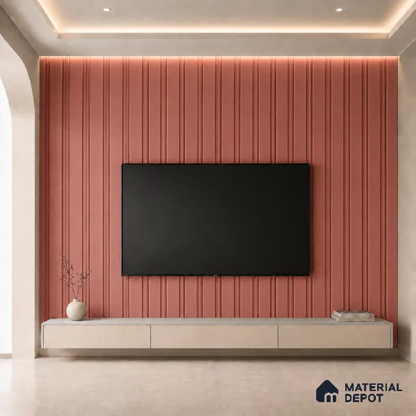 Copper 10 ft x 0.5 ft (3060x150 mm) Linea Design Interior & Exterior Wall & Ceiling Panel - 15 mm | Suitable for Balcony, Facade & Open Area | Width is Subjected to 5% Variation