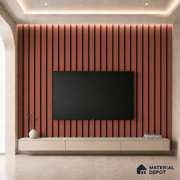 Copper 10 ft x 0.5 ft (3060x150 mm) Dual Tone Linea Design Interior & Exterior Wall & Ceiling Panel - 15 mm | Suitable for Balcony, Facade & Open Area | Width is Subjected to 5% Variation