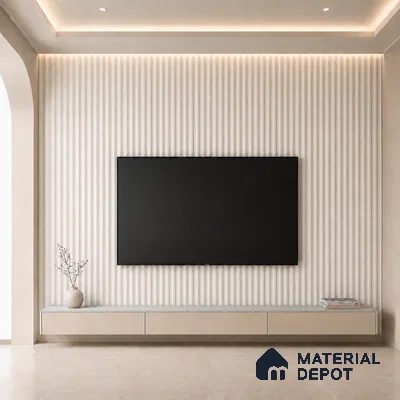 Pearl 10 ft x 0.45 ft (3060x140 mm) Pyramid Design Interior & Exterior Wall & Ceiling Panel - 14 mm | Suitable for Balcony, Facade & Open Area | Width is Subjected to 5% Variation