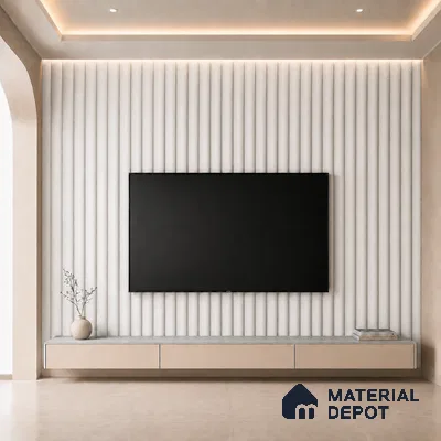 Pearl 10 ft x 0.6 ft (3060x180 mm) Arch Design Interior & Exterior Wall & Ceiling Panel - 17 mm | Suitable for Balcony, Facade & Open Area | Width is Subjected to 5% Variation