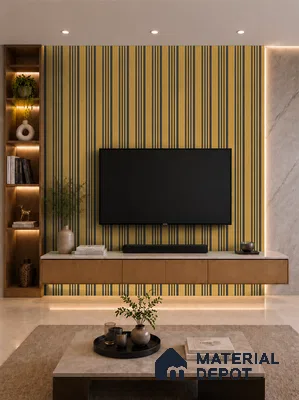 Honey Maple 10 ft x 0.89 ft (3060x270 mm) Unic Dual Tone Design Interior & Exterior Wall & Ceiling Panel - 15 mm | Suitable for Balcony, Facade & Open Area | Width is Subjected to 5% Variation