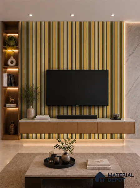 Honey Maple 10 ft x 0.89 ft (3060x270 mm) Unic Dual Tone Design Interior & Exterior Wall & Ceiling Panel - 15 mm | Suitable for Balcony, Facade & Open Area | Width is Subjected to 5% Variation