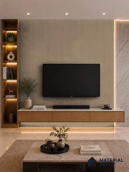 Noce Grande 10 ft x 0.85 ft (3060x260 mm) Prism Design Interior & Exterior Wall & Ceiling Panel - 21 mm | Suitable for Balcony, Facade & Open Area | Width is Subjected to 5% Variation