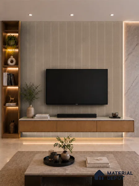 Noce Grande 10 ft x 0.89 ft (3060x270 mm) Unic Design Interior & Exterior Wall & Ceiling Panel - 15 mm | Suitable for Balcony, Facade & Open Area | Width is Subjected to 5% Variation