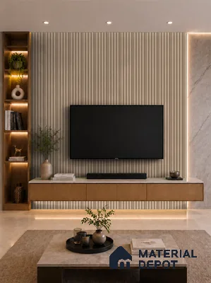 Noce Grande 10 ft x 0.7 ft (3060x215 mm) Dome Design Interior & Exterior Wall & Ceiling Panel - 20 mm | Suitable for Balcony, Facade & Open Area | Width is Subjected to 5% Variation