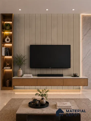 Noce Grande 10 ft x 0.7 ft (3060x215 mm) Dome Design Interior & Exterior Wall & Ceiling Panel - 20 mm | Suitable for Balcony, Facade & Open Area | Width is Subjected to 5% Variation