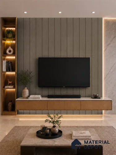 Noce Grande 10 ft x 0.85 ft (3060x260 mm) Prism Dual Tone Design Interior & Exterior Wall & Ceiling Panel - 21 mm | Suitable for Balcony, Facade & Open Area | Width is Subjected to 5% Variation