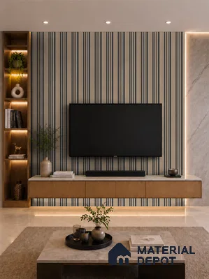 Noce Grande 10 ft x 0.89 ft (3060x270 mm) Unic Dual Tone Design Interior & Exterior Wall & Ceiling Panel - 15 mm | Suitable for Balcony, Facade & Open Area | Width is Subjected to 5% Variation