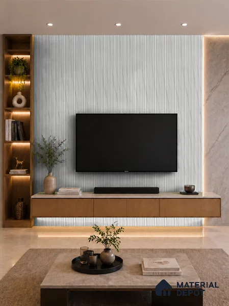 Royal Statuario 10 ft x 0.89 ft (3060x270 mm) Stripes Design Interior & Exterior Wall & Ceiling Panel - 20 mm | Suitable for Balcony, Facade & Open Area | Width is Subjected to 5% Variation