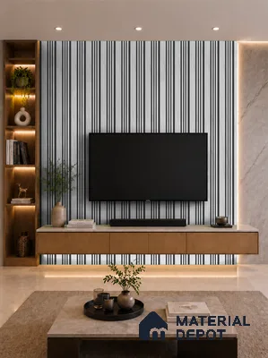 Royal Statuario 10 ft x 0.89 ft (3060x270 mm) Unic Dual Tone Design Interior & Exterior Wall & Ceiling Panel - 15 mm | Suitable for Balcony, Facade & Open Area | Width is Subjected to 5% Variation