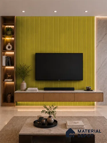 Oro 10 ft x 0.89 ft (3060x270 mm) Stripes Design Interior & Exterior Wall & Ceiling Panel - 20 mm | Suitable for Balcony, Facade & Open Area | Width is Subjected to 5% Variation