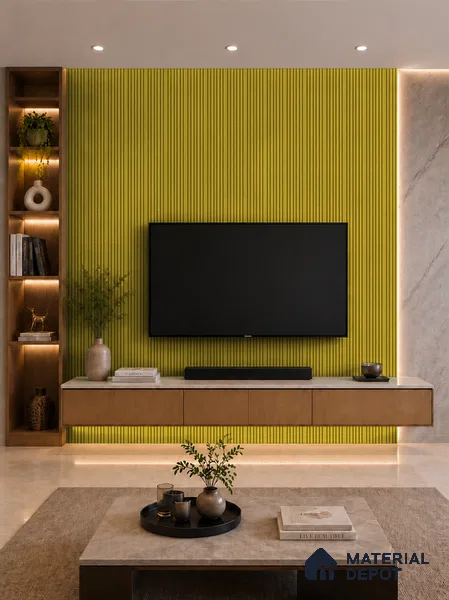 Oro 10 ft x 0.89 ft (3060x270 mm) Stripes Design Interior & Exterior Wall & Ceiling Panel - 20 mm | Suitable for Balcony, Facade & Open Area | Width is Subjected to 5% Variation