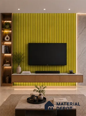 Oro 10 ft x 0.89 ft (3060x270 mm) Wave Design Interior & Exterior Wall & Ceiling Panel - 16 mm | Suitable for Balcony, Facade & Open Area | Width is Subjected to 5% Variation