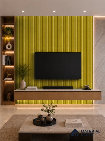 Oro 10 ft x 0.89 ft (3060x270 mm) Wave Design Interior & Exterior Wall & Ceiling Panel - 16 mm | Suitable for Balcony, Facade & Open Area | Width is Subjected to 5% Variation