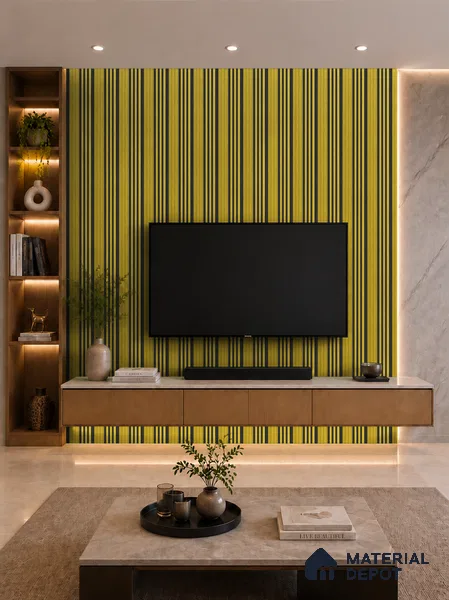 Oro 10 ft x 0.89 ft (3060x270 mm) Unic Dual Tone Design Interior & Exterior Wall & Ceiling Panel - 15 mm | Suitable for Balcony, Facade & Open Area | Width is Subjected to 5% Variation