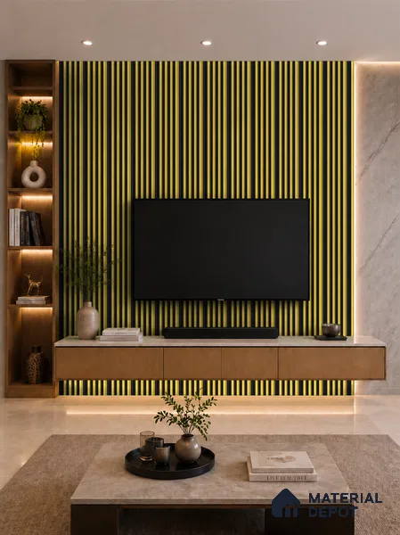 Oro 10 ft x 0.7 ft (3060x215 mm) Dome Dual Black Design Interior & Exterior Wall & Ceiling Panel - 20 mm | Suitable for Balcony, Facade & Open Area | Width is Subjected to 5% Variation