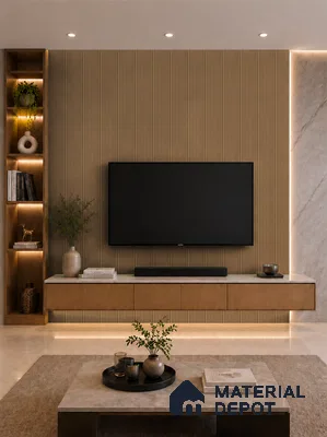 Rame 10 ft x 0.85 ft (3060x260 mm) Prism Design Interior & Exterior Wall & Ceiling Panel - 21 mm | Suitable for Balcony, Facade & Open Area | Width is Subjected to 5% Variation