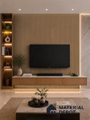 Rame 10 ft x 0.89 ft (3060x270 mm) Unic Design Interior & Exterior Wall & Ceiling Panel - 15 mm | Suitable for Balcony, Facade & Open Area | Width is Subjected to 5% Variation