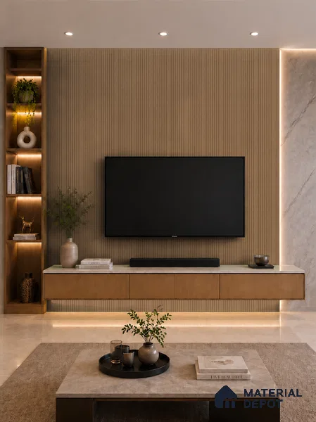 Rame 10 ft x 0.89 ft (3060x270 mm) Unic Design Interior & Exterior Wall & Ceiling Panel - 15 mm | Suitable for Balcony, Facade & Open Area | Width is Subjected to 5% Variation