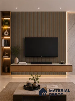 Rame 10 ft x 0.85 ft (3060x260 mm) Prism Dual Tone Design Interior & Exterior Wall & Ceiling Panel - 21 mm | Suitable for Balcony, Facade & Open Area | Width is Subjected to 5% Variation