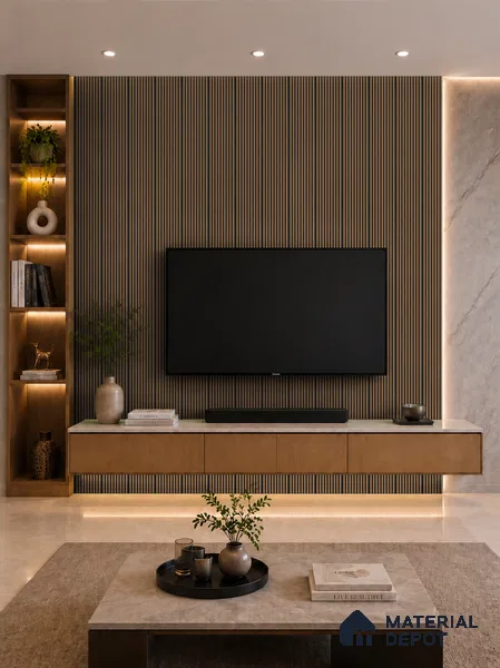Rame 10 ft x 0.85 ft (3060x260 mm) Prism Dual Tone Design Interior & Exterior Wall & Ceiling Panel - 21 mm | Suitable for Balcony, Facade & Open Area | Width is Subjected to 5% Variation