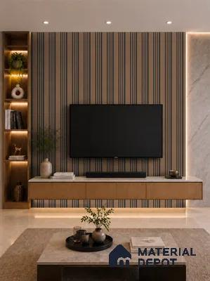 Rame 10 ft x 0.89 ft (3060x270 mm) Unic Dual Tone Design Interior & Exterior Wall & Ceiling Panel - 15 mm | Suitable for Balcony, Facade & Open Area | Width is Subjected to 5% Variation