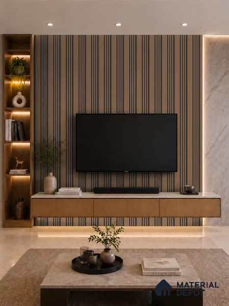 Rame 10 ft x 0.89 ft (3060x270 mm) Unic Dual Tone Design Interior & Exterior Wall & Ceiling Panel - 15 mm | Suitable for Balcony, Facade & Open Area | Width is Subjected to 5% Variation