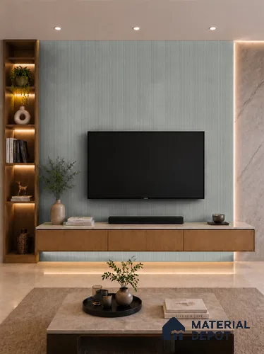 Argento 10 ft x 0.85 ft (3060x260 mm) Prism Design Interior & Exterior Wall & Ceiling Panel - 21 mm | Suitable for Balcony, Facade & Open Area | Width is Subjected to 5% Variation