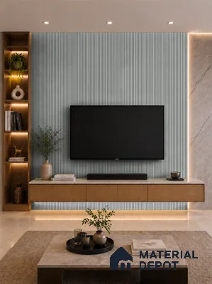 Argento 10 ft x 0.89 ft (3060x270 mm) Stripes Design Interior & Exterior Wall & Ceiling Panel - 20 mm | Suitable for Balcony, Facade & Open Area | Width is Subjected to 5% Variation