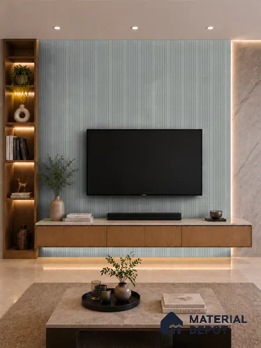 Argento 10 ft x 0.89 ft (3060x270 mm) Unic Design Interior & Exterior Wall & Ceiling Panel - 15 mm | Suitable for Balcony, Facade & Open Area | Width is Subjected to 5% Variation