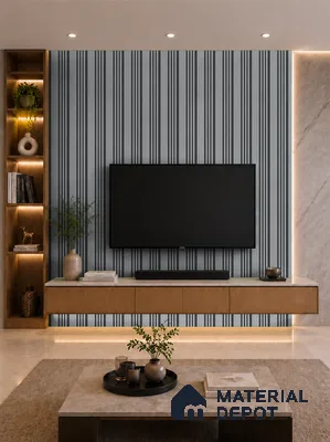 Argento 10 ft x 0.89 ft (3060x270 mm) Unic Dual Tone Design Interior & Exterior Wall & Ceiling Panel - 15 mm | Suitable for Balcony, Facade & Open Area | Width is Subjected to 5% Variation