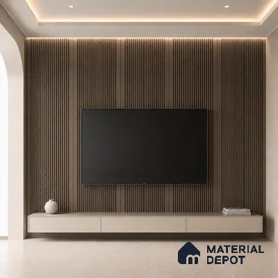 Royal Nut 10 ft x 0.68 ft (3060x208 mm) Curve Design Interior & Exterior Wall & Ceiling Panel - 10 mm | Suitable for Balcony, Facade & Open Area | Width is Subjected to 5% Variation