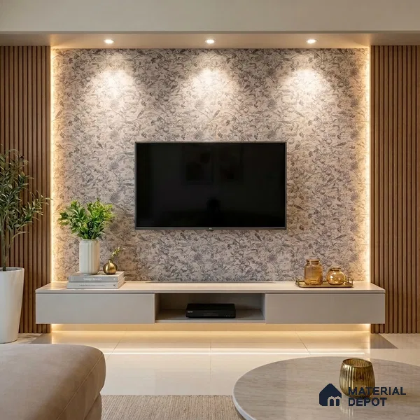 Patterned Look LM 20099 8 ft x 4 ft Texture Finish Decorative Laminate - 1 mm | Suitable for Bedroom, TV Unit, Wardrobe