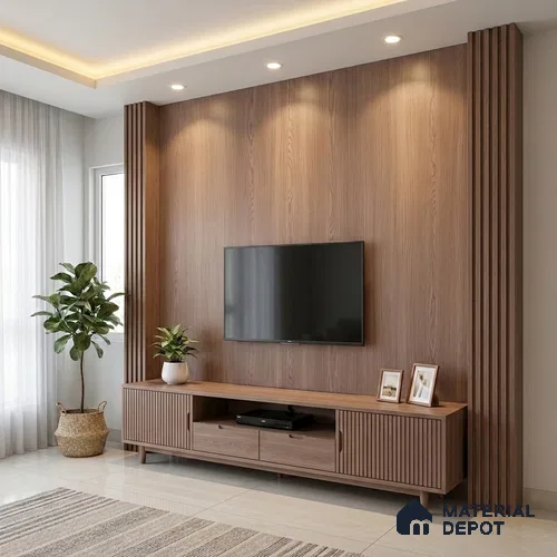 Wooden Look LM 20136 8 ft x 4 ft Texture Finish Decorative Laminate - 1 mm | Suitable for TV Unit, Wardrobe, Kitchen Cabinets