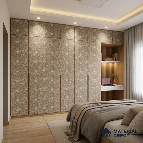 Patterned Look LM 20091 8 ft x 4 ft Texture Finish Decorative Laminate - 1 mm | Suitable for Bedroom, TV Unit, Wardrobe