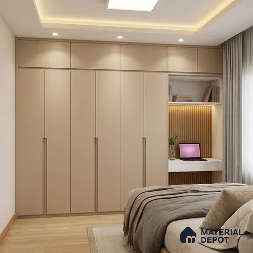 Brown Cane Look LM 20103 8 ft x 4 ft Texture Finish Decorative Laminate - 1 mm | Suitable for TV Unit, Wardrobe, Kitchen Cabinets