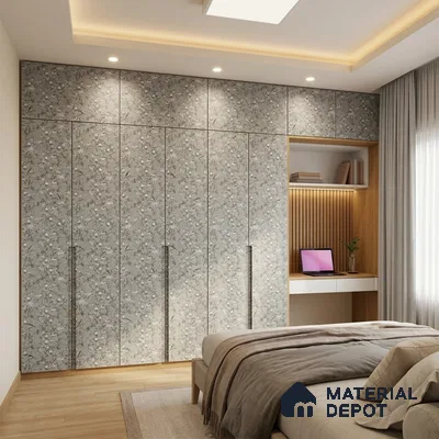 Patterned Look LM 20107 8 ft x 4 ft Texture Finish Decorative Laminate - 1 mm | Suitable for Bedroom, TV Unit, Wardrobe