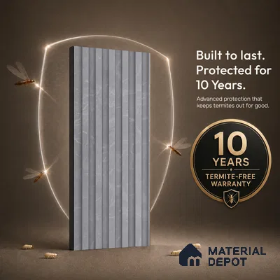 Cloud Grey Stone Look PN 03049 8 ft x 4.8 inch Charcoal Panel -  mm | Suitable for Feature Wall, TV Unit & Living Room | Width is Subjected to 5% Variation
