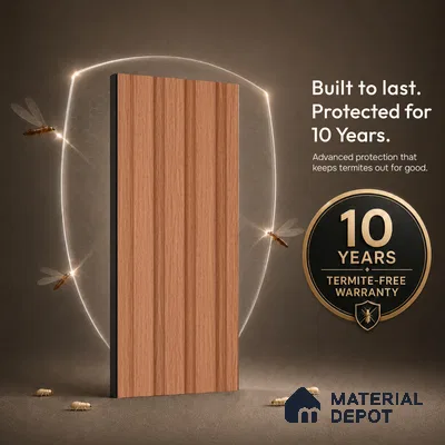 Wooden Look PN 03400 9.5 ft x 4.8 inch Charcoal Panel - 11 mm | Suitable for Feature Wall, TV Unit & Living Room | Width is Subjected to 5% Variation