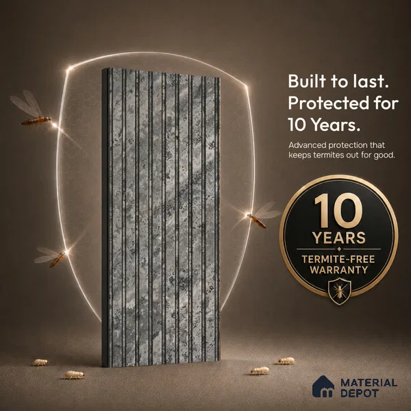 Steel Grey Marble Look PN 06905 8 ft x 6 inch Charcoal Panel - 6 mm | Suitable for Living Room, Bedroom & TV Cabinet | Width is Subjected to 5% Variation