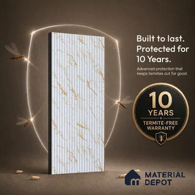 Dove Grey Marble Look PN 07013 8 ft x 6.1 inch Charcoal Panel - 7 mm | Suitable for Feature Wall, TV Unit & Living Room | Width is Subjected to 5% Variation