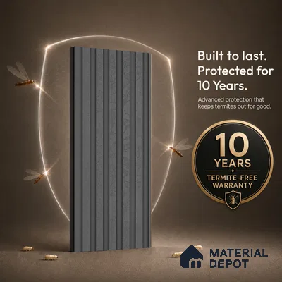 Dark Grey Patterned Look PN 07078 9.5 ft x 4.9 inch Charcoal Panel - 10 mm | Suitable for Feature Wall, TV Unit & Living Room | Width is Subjected to 5% Variation