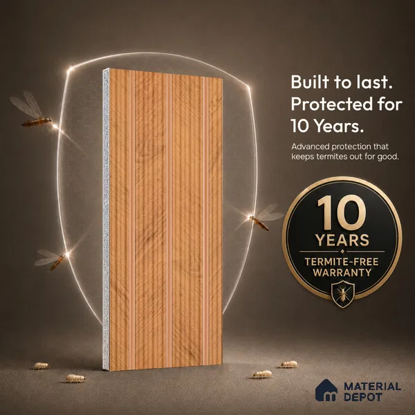 Wooden Look PN 07391 8 ft x 9.6 inch PVC Panel - 10 mm | Suitable for Living Room, Bedroom & Office | Width is Subjected to 5% Variation