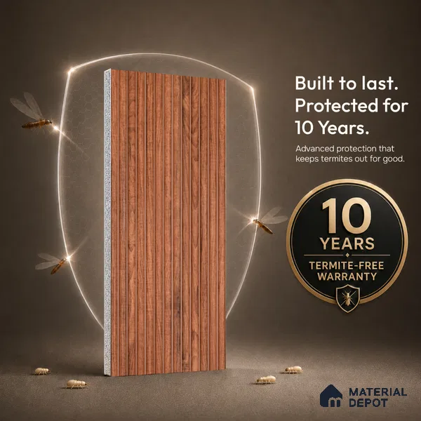 Wooden Look PN 07406 8 ft x 12 inch PVC Panel - 10 mm | Suitable for Living Room, Bedroom & Office | Width is Subjected to 5% Variation