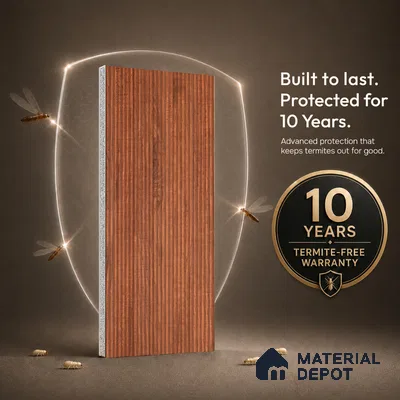 Wooden Look PN 07407 8 ft x 12 inch PVC Panel - 10 mm | Suitable for Living Room, Bedroom & Office | Width is Subjected to 5% Variation