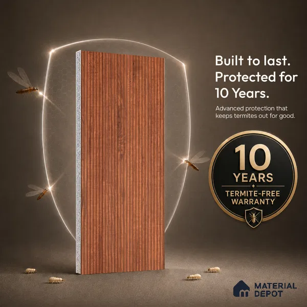 Wooden Look PN 07407 8 ft x 12 inch PVC Panel - 10 mm | Suitable for Living Room, Bedroom & Office | Width is Subjected to 5% Variation
