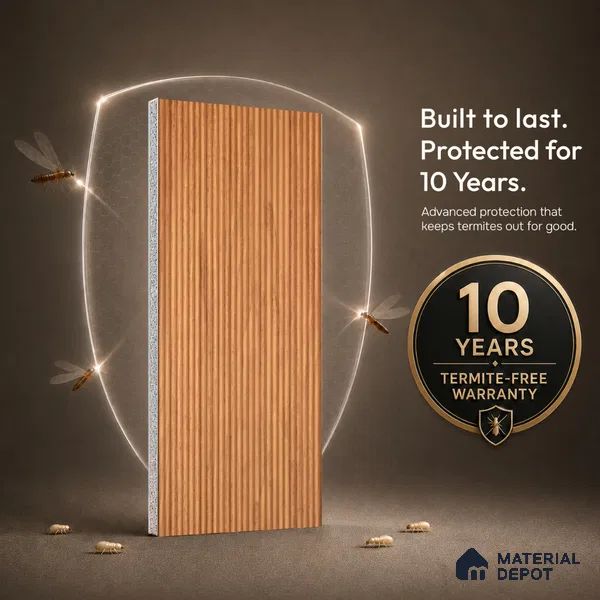 Wooden Look PN 07412 8 ft x 12 inch PVC Panel - 10 mm | Suitable for Living Room, Bedroom & Office | Width is Subjected to 5% Variation